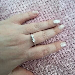 Moissanite Cluster Ring